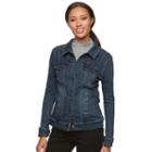 Women's Gloria Vanderbilt Faux-denim Jacket, Size: Medium, Med Blue
