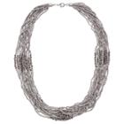 Gs By Gemma Simone Gray Seed Bead Chunky Necklace, Women's, Size: 22, Grey