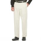 Big & Tall Savane Performance Straight-fit Flat-front Pants, Men's, Size: 60x32, White