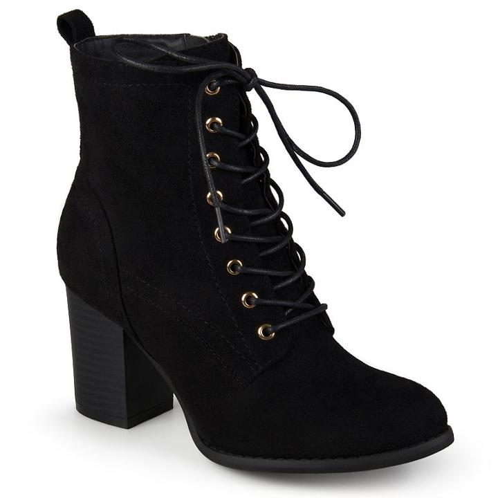 Journee Collection Baylor Women's Block Heel Ankle Boots, Girl's, Size: 7.5, Black
