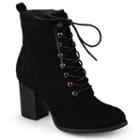 Journee Collection Baylor Women's Block Heel Ankle Boots, Girl's, Size: 7.5, Black