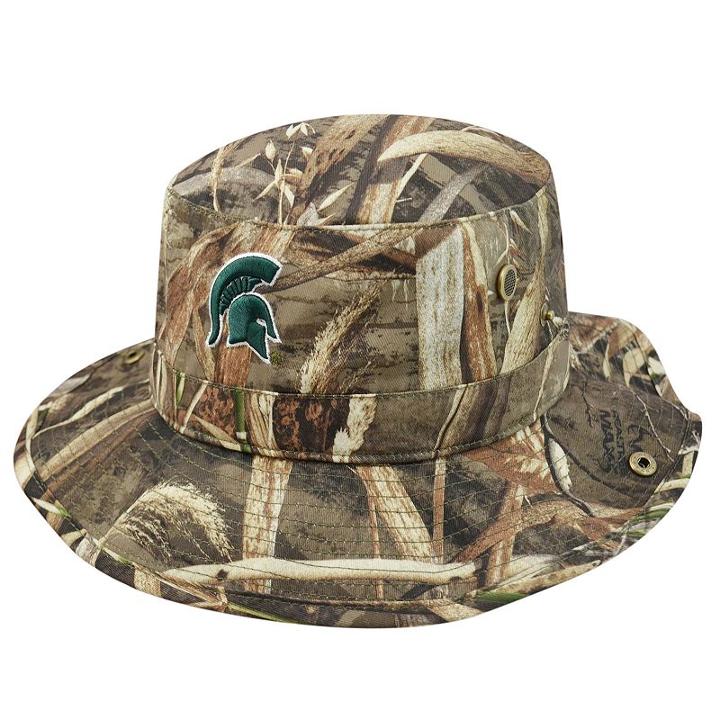 Top Of The World, Adult Michigan State Spartans Realtree Camouflage Boonie Max Bucket Hat, Green Oth