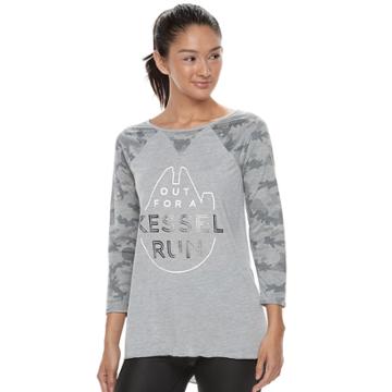 Juniors' Her Universe Star Wars Kessel Run High-low Tee, Teens, Size: Large, Med Grey