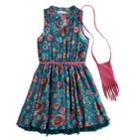 Girls 7-16 Knit Works Floral Skater Dress & Purse Set, Size: 8, Med Green