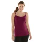 Juniors' Plus Size So&reg; Satin-trim Tank Top, Girl's, Size: 2xl, Dark Pink