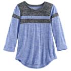 Girls 7-16 & Plus Size So&reg; 3/4 -sleeve Colorblock Football Tee, Size: 12, Med Purple