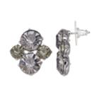 Simply Vera Vera Wang Stone Cluster Nickel Free Drop Earrings, Women's, Black