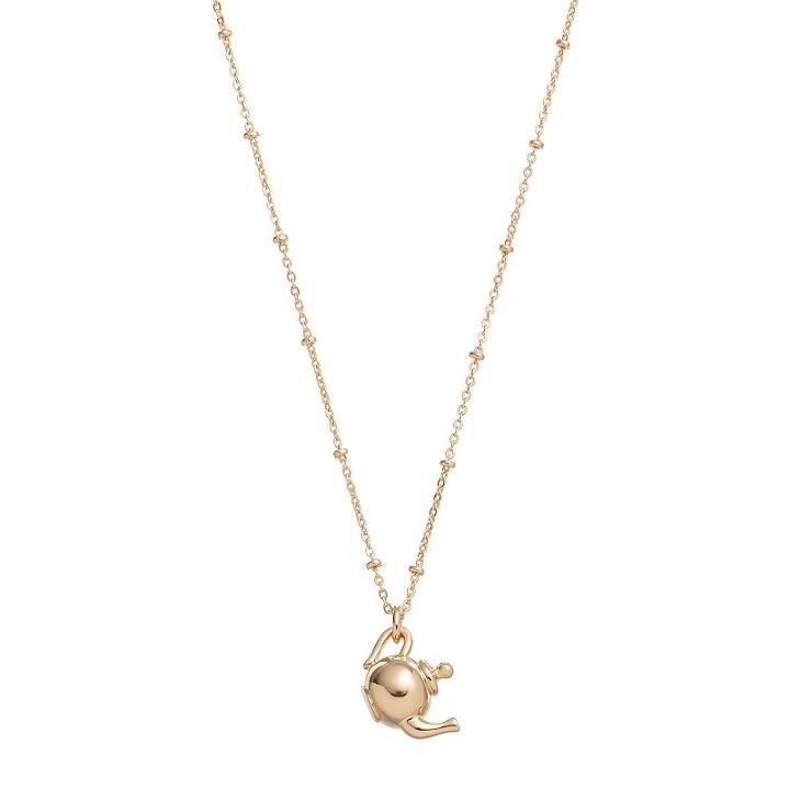 Lc Lauren Conrad Teapot Pendant Necklace, Women's, Gold