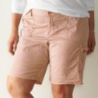 Plus Size Sonoma Goods For Life&trade; Cargo Bermuda Shorts, Women's, Size: 18 W, Lt Orange