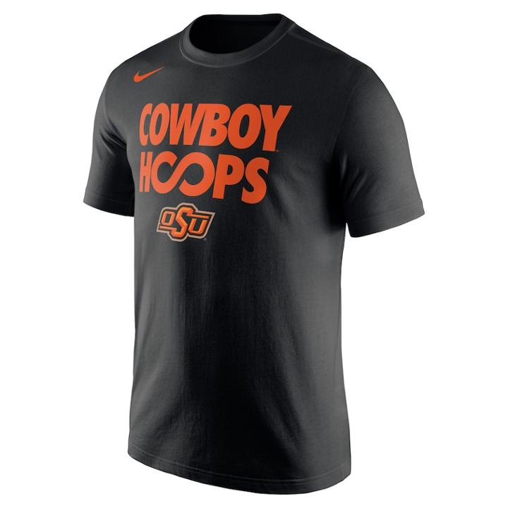 Men's Nike Oklahoma State Cowboys Basketball Tee, Size: Medium, Black