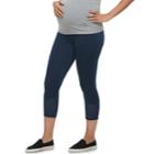Maternity A:glow Mesh Performance Workout Capri Leggings, Women's, Size: Xs Maternity, Dark Blue