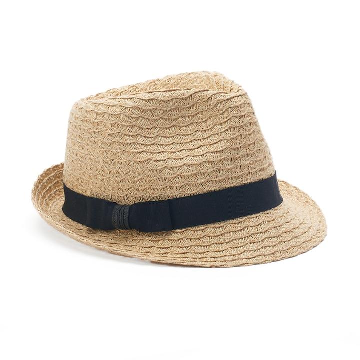 Women's Sonoma Goods For Life&trade; Scallop Braid Fedora, Dark Beige