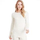 Women's Cuddl Duds Comfortwear Crewneck Top, Size: Xlrg Av/rg, Beige Oth