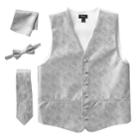 Steven Land Paisley 4-pc. Vest Set - Men, Size: Large, Grey