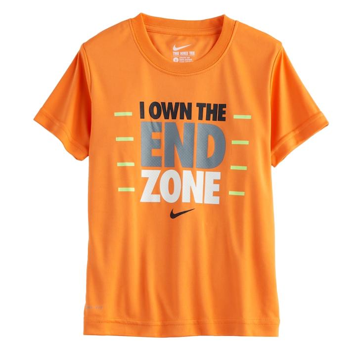 Boys 4-7 Nike I Own The End Zone Graphic Tee, Size: 6, Brt Orange