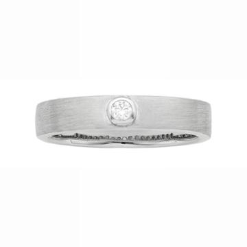 Love 360 14k White Gold 1/10 Carat T.w. Diamond Wedding Ring, Adult Unisex, Size: 7