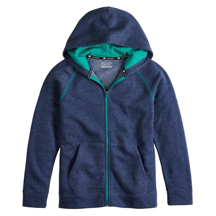 Boys 8-20 Tek Gear&reg; Ultra-soft Full-zip Hoodie, Size: M(10-12), Blue (navy)