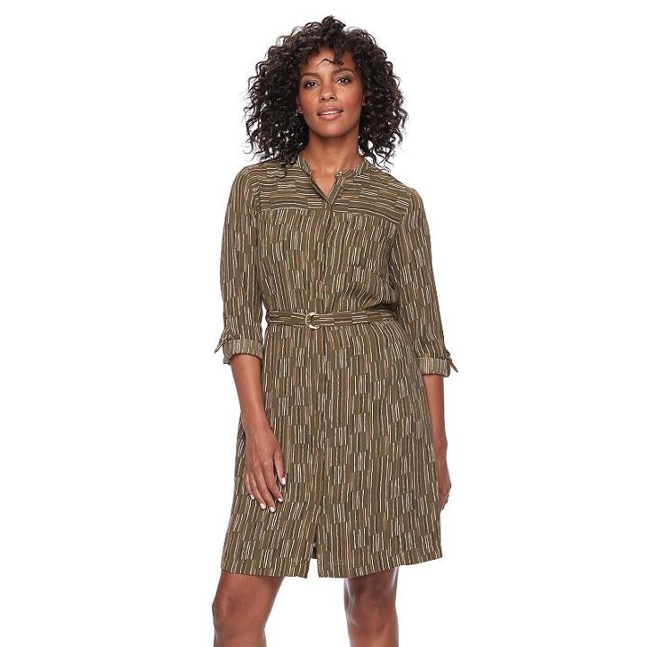 Women's Apt. 9&reg; Shirtdress, Size: Small, Green