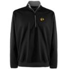 Men's Chicago Blackhawks 1/4-zip Leader Pullover, Size: Large, Black