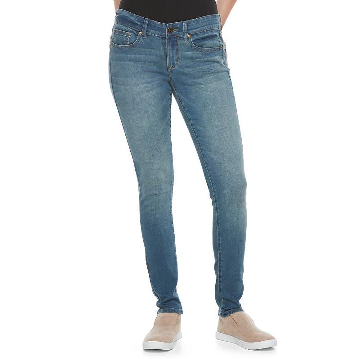 Juniors' So&reg; Low Rise Jeggings, Teens, Size: 3 Long, Blue (navy)