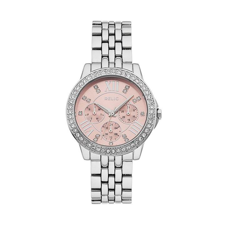 Relic Women's Layla Crystal Watch, Size: Medium, Grey