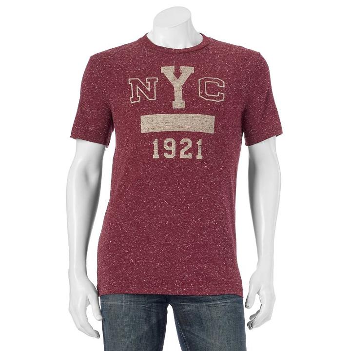 Men's Sonoma Goods For Life&trade; Nyc Athletic Tee, Size: Medium, Dark Pink