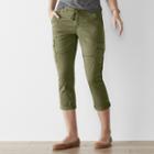 Women's Sonoma Goods For Life&trade; Utility Capris, Size: 16, Med Green