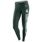 Women's Nike Michigan State Spartans Leg-a-see Dri-fit Leggings, Size: Xl, Green