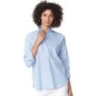 Women's Chaps Poplin Shirt, Size: Small, Blue