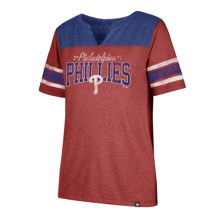 Women's '47 Brand Philadelphia Phillies Match Tri-blend Tee, Size: Small, Red