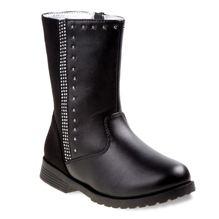 Josmo Girls' Studded Tall Boots, Size: 1, Black