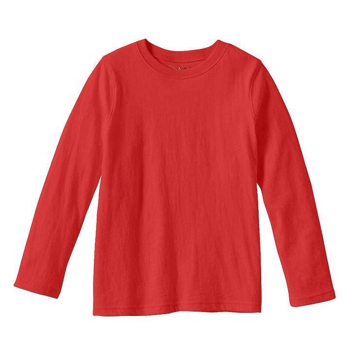 Boys 4-7x Jumping Beans&reg; Solid Long-sleeved Tee, Boy's, Size: L(7), Red