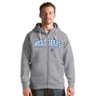 Men's Antigua Chicago Cubs 2016 World Series Champions Victory Zip-up Hoodie, Size: Small, Light Grey