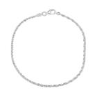 Sterling Silver Sparkle Chain Bracelet - 7.5 In, Women's, Size: 7.5, Grey
