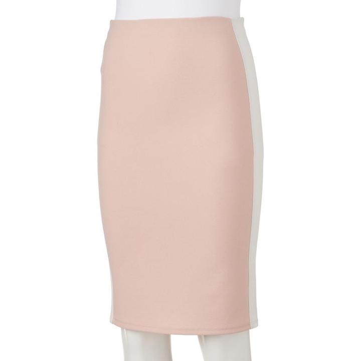 Juniors' Joe B Side-stripe Pencil Skirt, Girl's, Size: Medium, White Oth