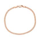 Sterling Silver Curb Chain Bracelet, Women's, Size: 7.5