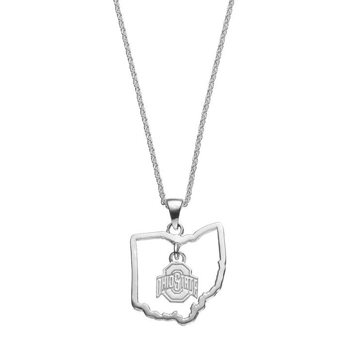 Dayna U Ohio State Buckeyes Sterling Silver Pendant Necklace, Women's, Size: 18