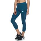 Women's Nike Power Running Capri Leggings, Size: Medium, Med Blue