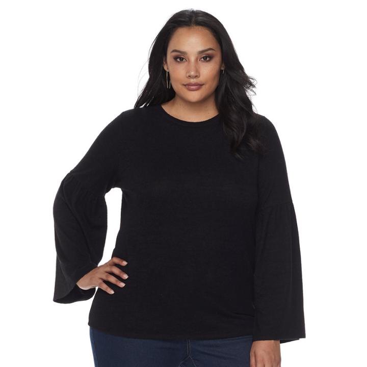 Plus Size Apt. 9&reg; Bell Sleeve Top, Women's, Size: 2xl, Oxford