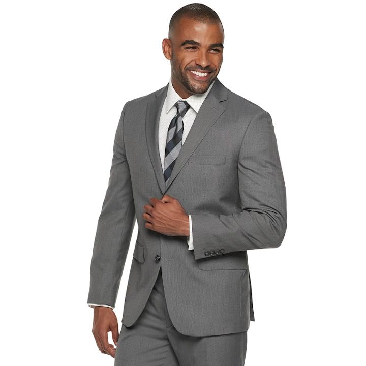 Men's Apt. 9&reg; Extra-slim Fit Stretch Suit Jacket, Size: 44 - Regular, Gray Texture