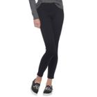 Juniors' Mudd&reg; Ponte Moto Leggings, Teens, Size: L Long, Black