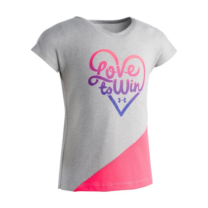 Girls 4-6x Under Armour Love To Win Tee, Size: 6x, Oxford