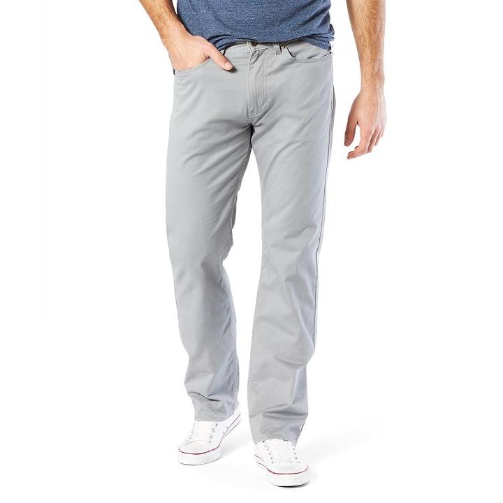 Men's Dockers&reg; Jean Cut D2 Straight-fit Stretch Twill Pants, Size: 32x32, Dark Grey