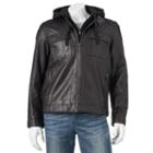 Men's Apt. 9&reg; Classic-fit Faux-leather Military Jacket, Size: Medium, Dark Brown