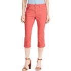 Women's Chaps Twill Capri Pants, Size: 6, Med Red