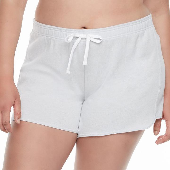 Juniors' Plus Size So&reg; French Terry Lounge Shorts, Girl's, Size: 1xl, Light Blue
