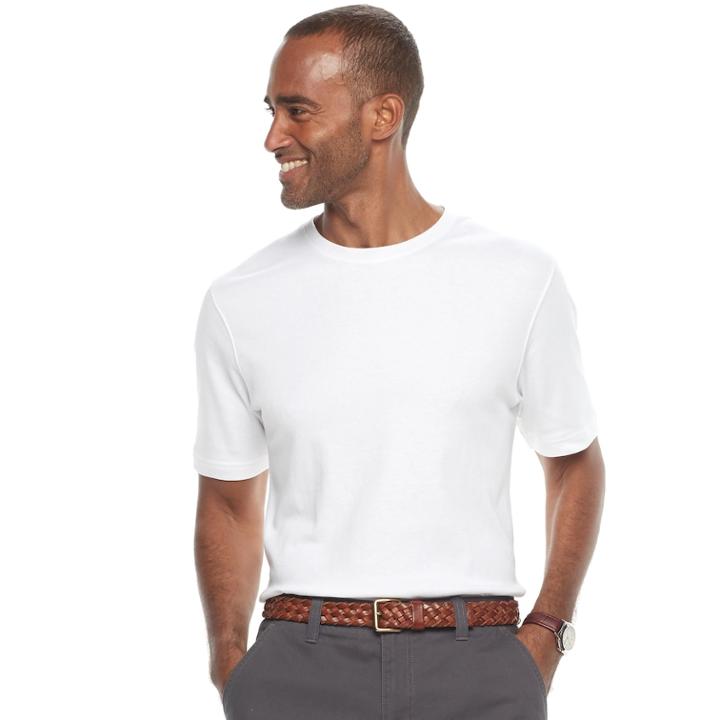 Men's Croft & Barrow&reg; Classic-fit Solid Performance Crewneck Tee, Size: Large, White