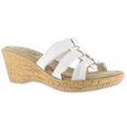 Tuscany By Easy Street Andrea Women's Wedge Sandals, Size: Medium (8.5), White