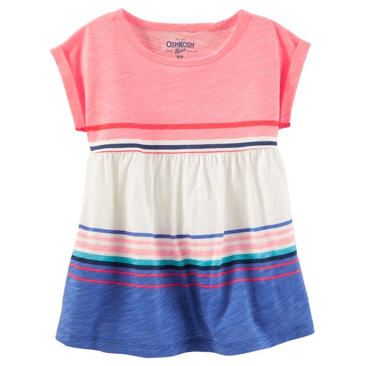 Toddler Girl Oshkosh B'gosh&reg; Multi-stripe Tunic, Size: 4t, Stripes
