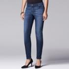 Women's Simply Vera Vera Wang Slimming Skinny Jeans, Size: 10, Med Blue